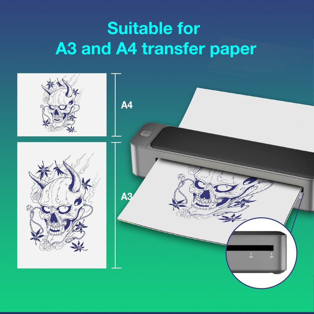 Upgraded A3 Bluetooth Tattoo Stencil Printer Portable Tattoo Transfer Machine for Large-Scale Tattoo Stencil