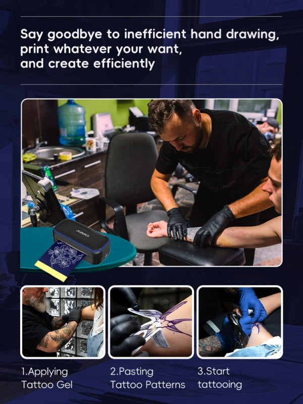 AIMO MR3 Bluetooth Tattoo Stencil Pocket Printer (can use roll paper)