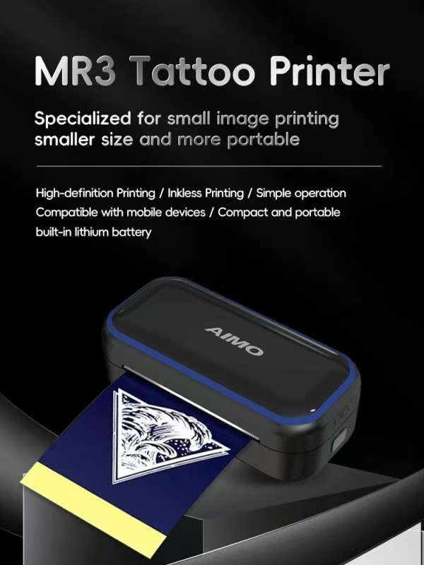 AIMO MR3 Bluetooth Tattoo Stencil Pocket Printer (can use roll paper)