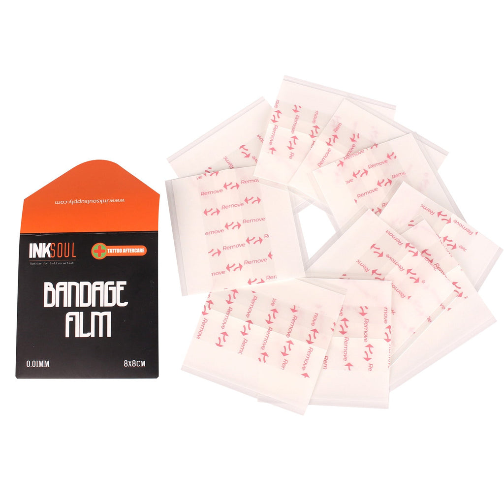 INKSOUL® Tattoo Aftercare Bandage Film 0.01mm ultrathin 3.1in X 3.1in 10sheets