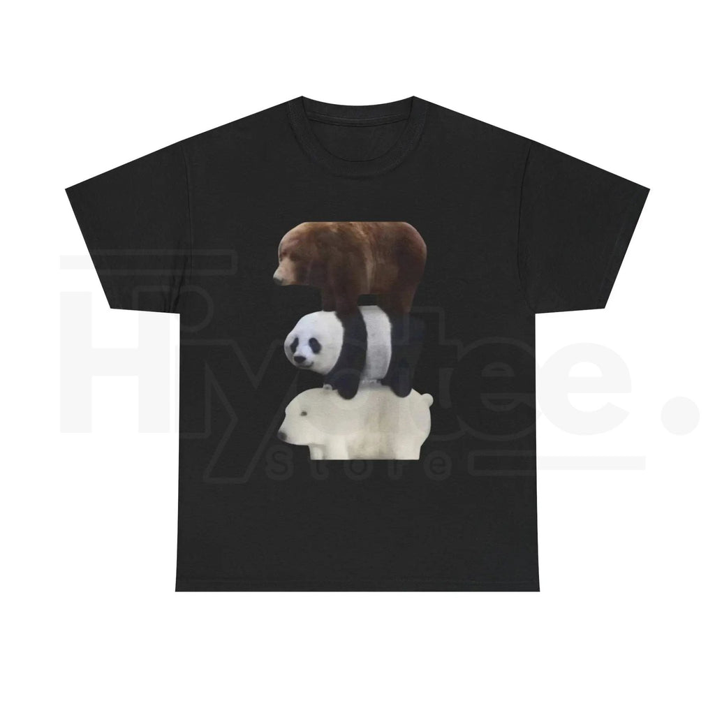 Stacked Bears Graphic Tee – Cute Polar, Panda & Brown Bear Unisex Shirt