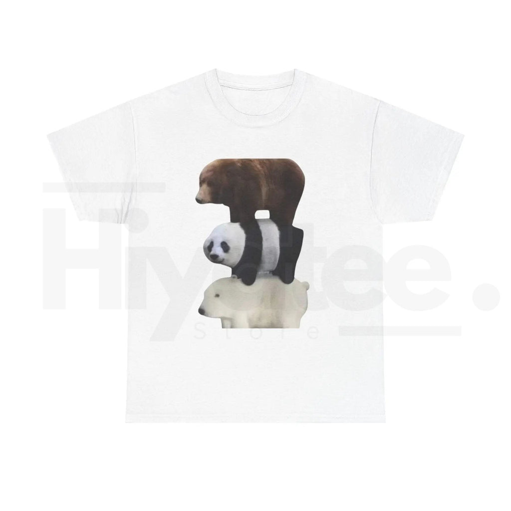 Stacked Bears Graphic Tee – Cute Polar, Panda & Brown Bear Unisex Shirt