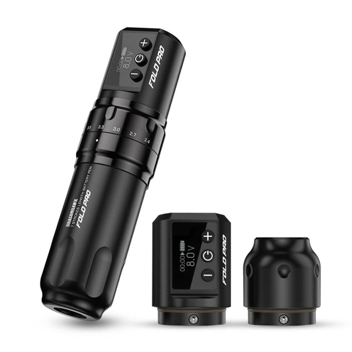 Dragonhawk Wireless Tattoo Pen Machine with 7 Stroke Length | Fold Pro