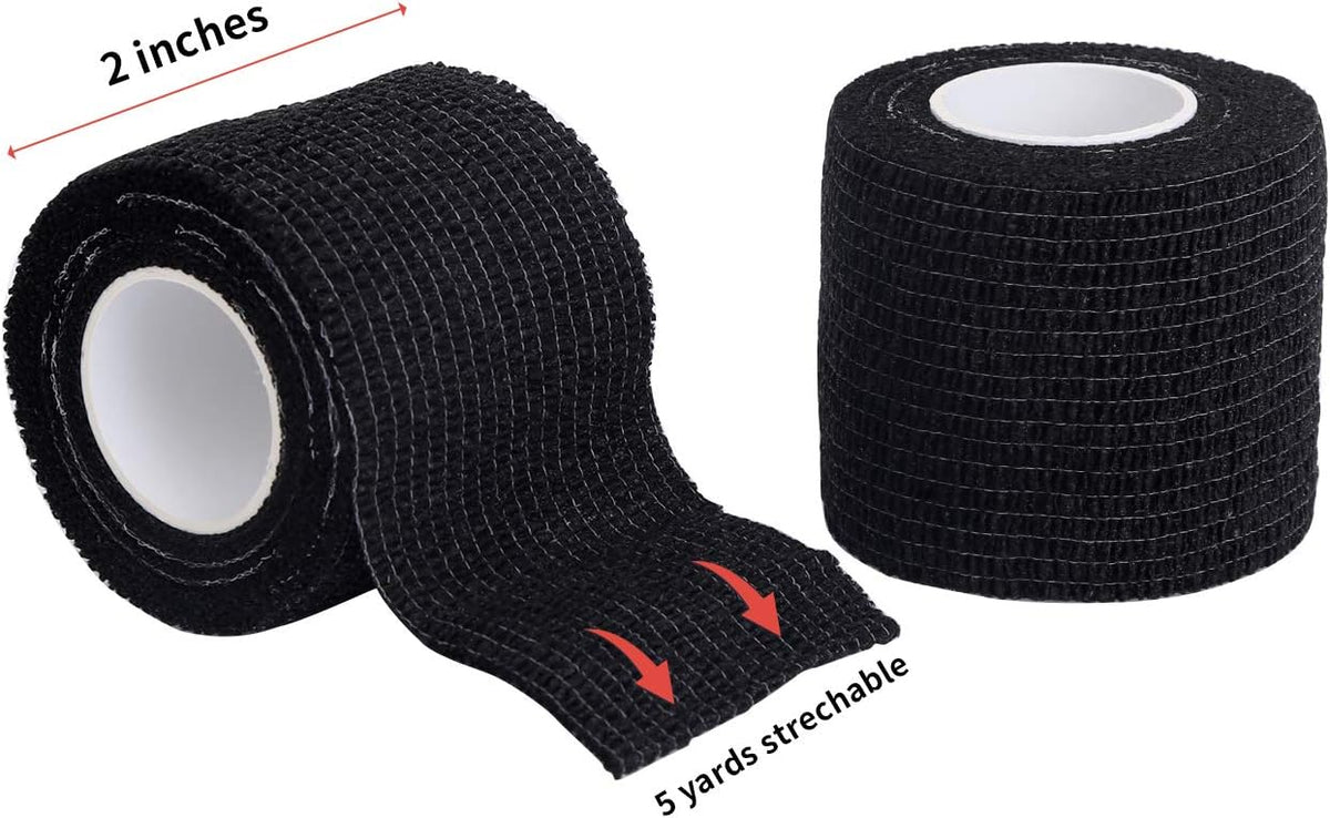Self Adherent Cohesive Bandages Wrap 2" x 5 Yards, 12 Rolls