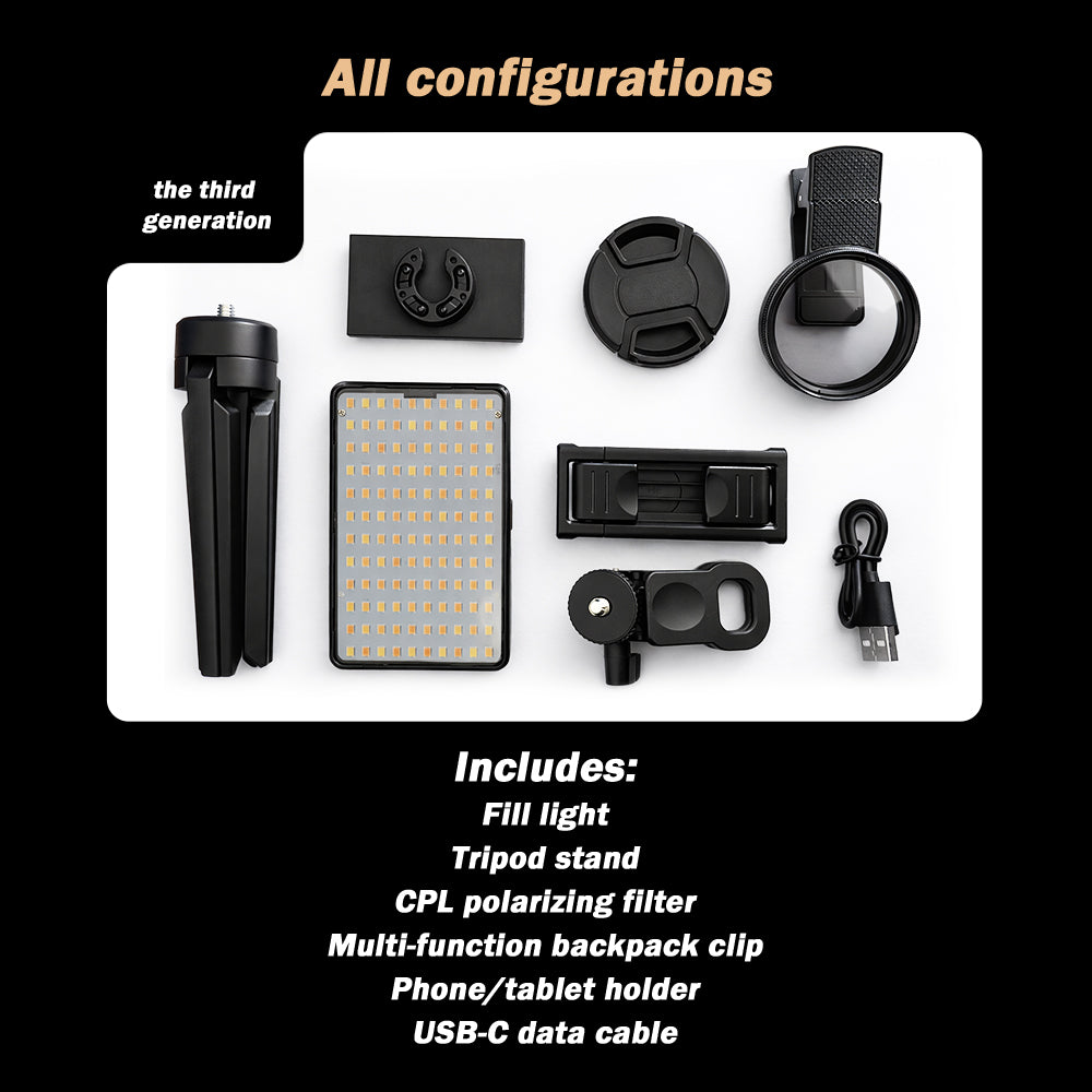 Professional Tattoo Photography Anti-3.0 Glare Kit 120 LED Beads（12W）Brighter and lighter