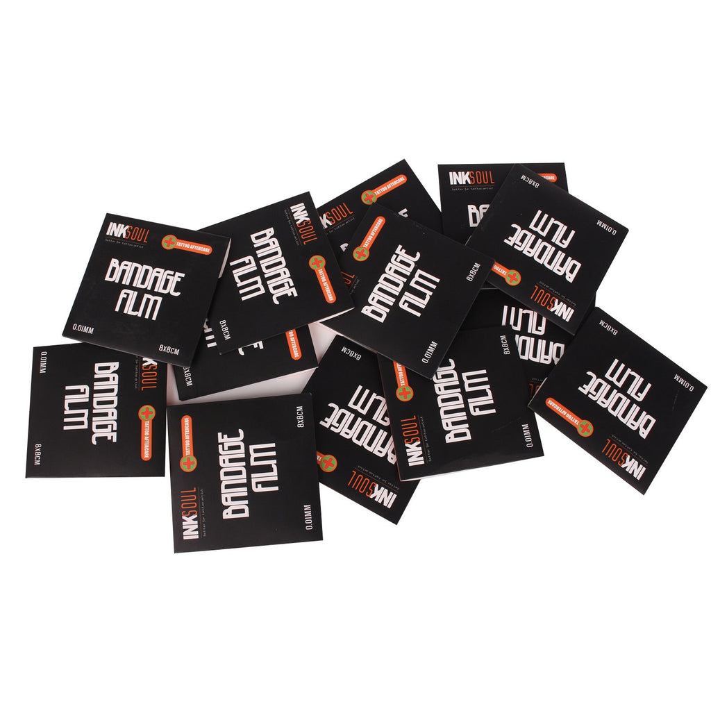 INKSOUL® Tattoo Aftercare Bandage Film 0.01mm ultrathin 3.1in X 3.1in 10sheets