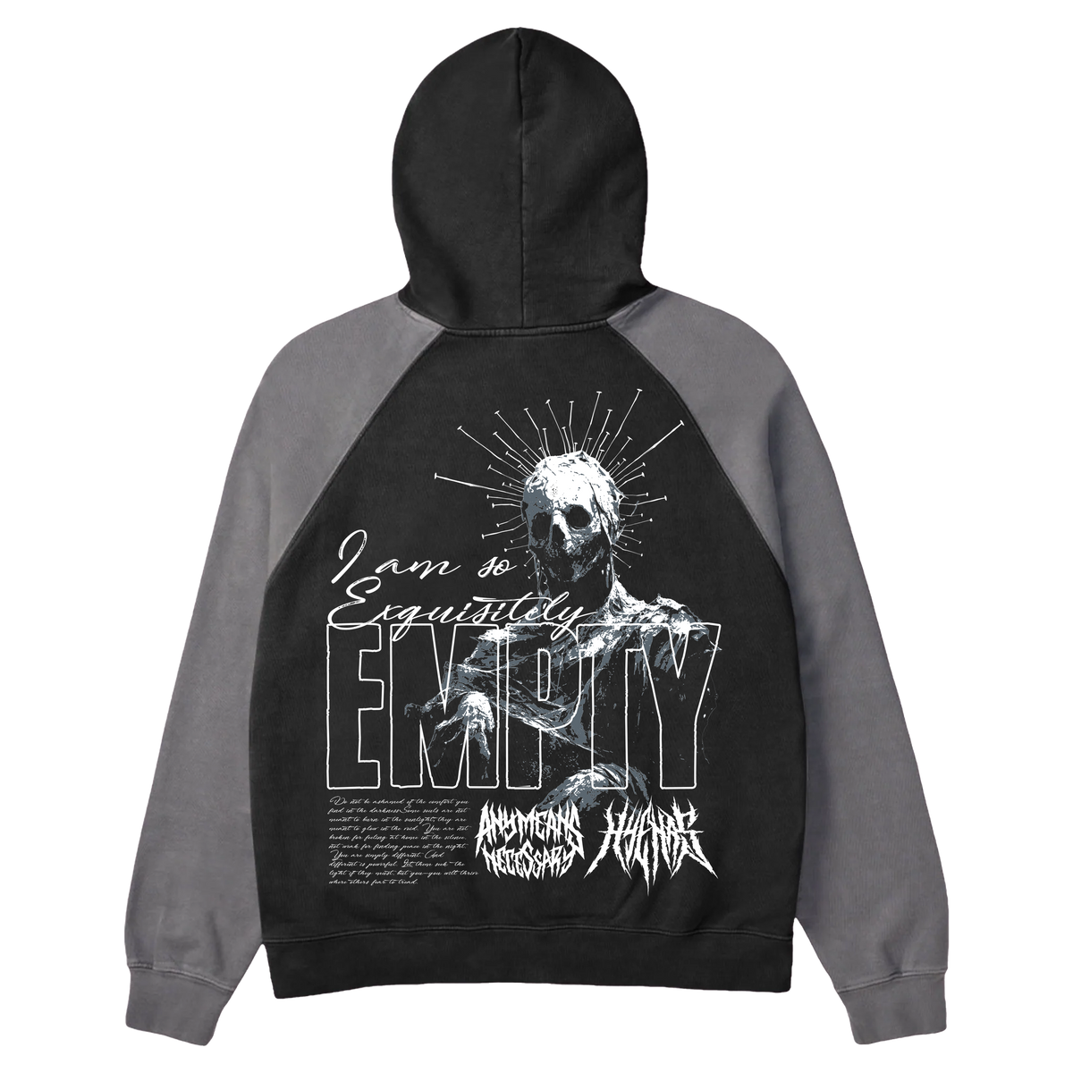 Empty Pullover Hoodie Black/Cement