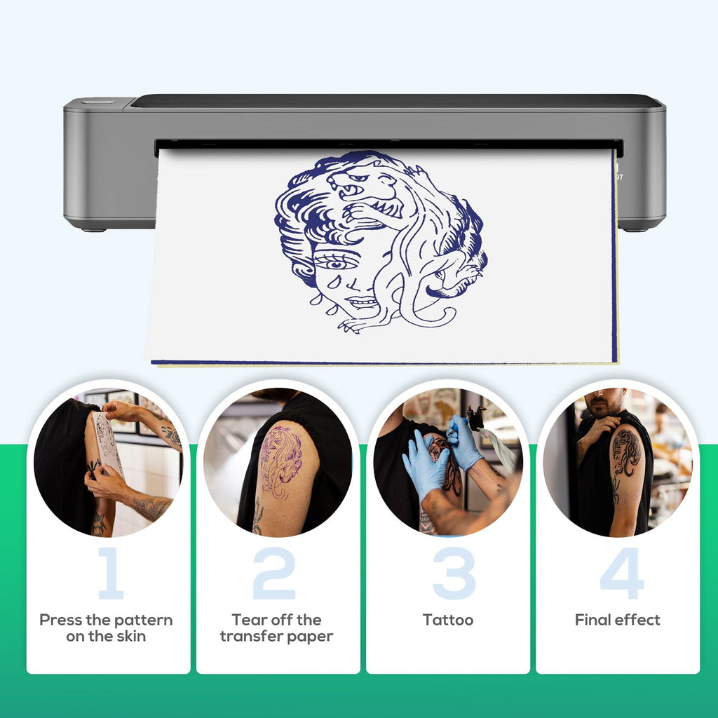 Upgraded A3 Bluetooth Tattoo Stencil Printer Portable Tattoo Transfer Machine for Large-Scale Tattoo Stencil