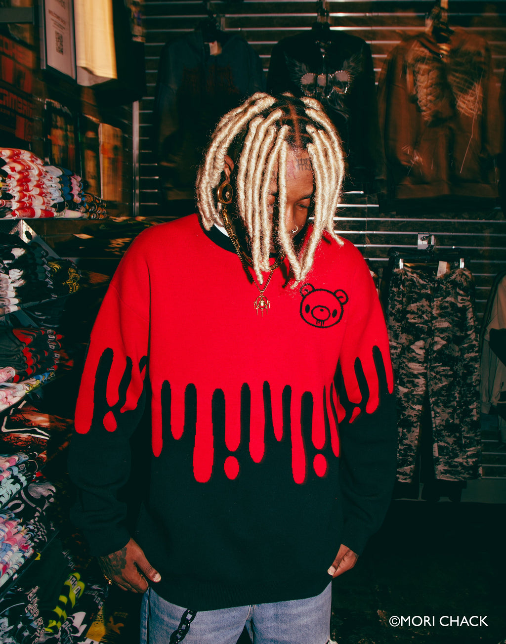 Gloomy Drip Knit Sweater