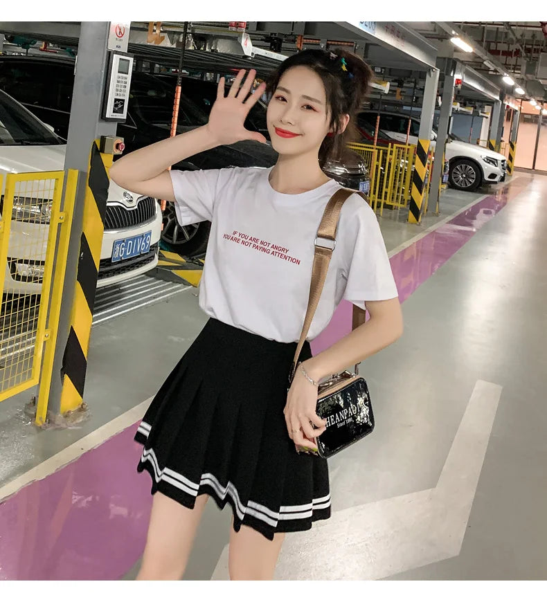 Sweet Mini Dance Plaid Skirt Y2k