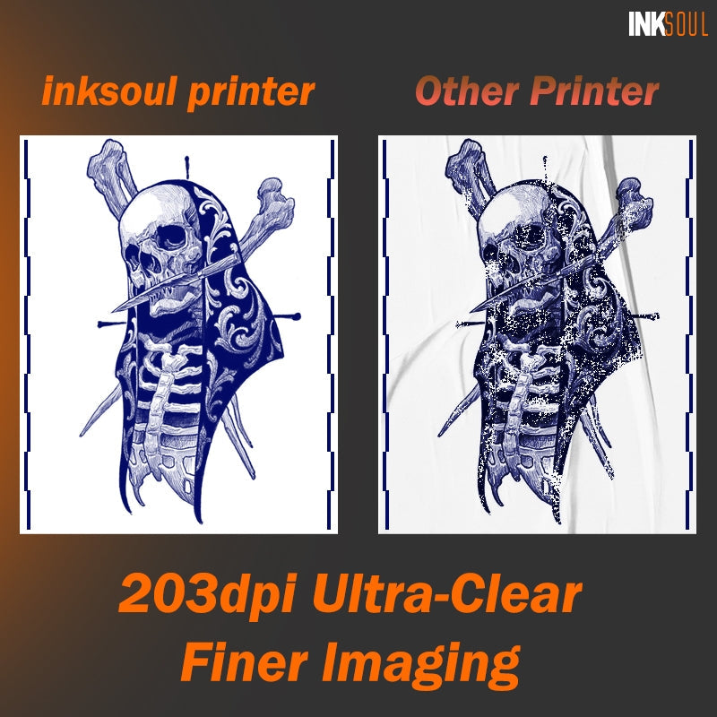 INKSOUL® T08FD tattoo transfer printer touch screen