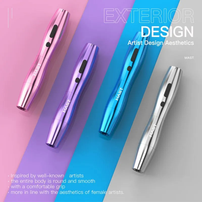 Wireless Tattoo Pen Machine With 2.5MM Stroke Permanent Makeup| Mast P20 (2 Batteries ver.)