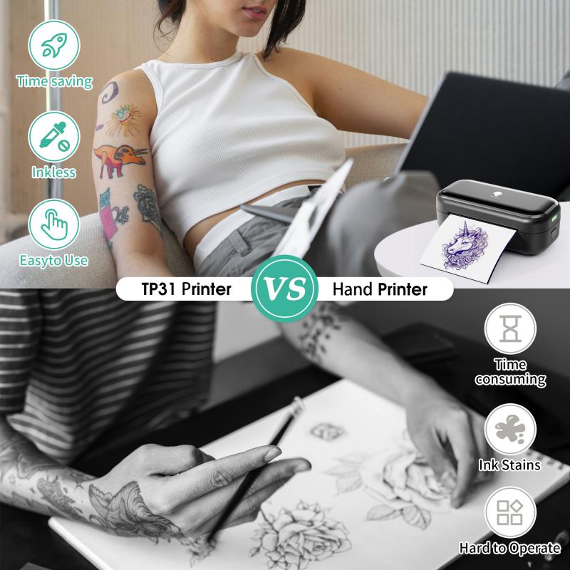 Phomemo TP31 Bluetooth Tattoo Stencil Pocket Printer