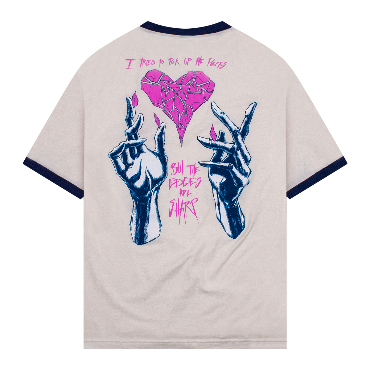 Sharp Edges T-Shirt Vintage White/Blue