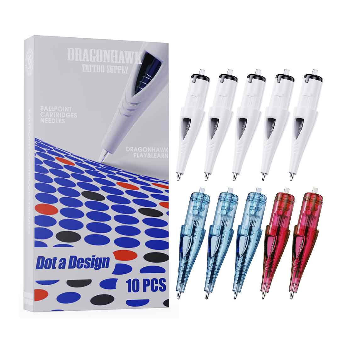 Dragonhawk Ballpoint Cartridges Needles – 10PCS