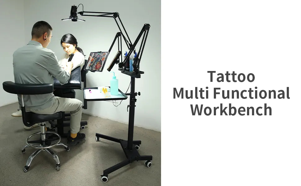 TAIDU PROMOTION MULTI-FUNCTIONAL DOUBLE HOLDER TATTOO BENCH WITH LIGHT