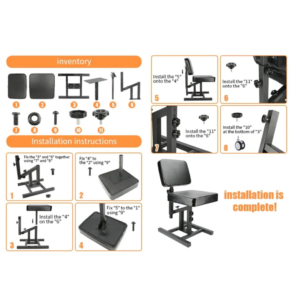 Multifunctional tattoo seat